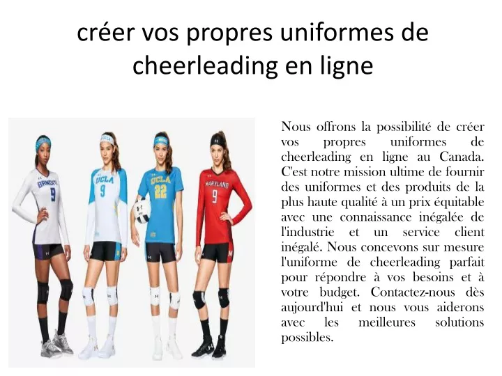 cr er vos propres uniformes de cheerleading en ligne