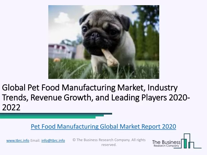 global global pet food manufacturing pet food