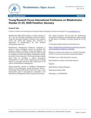 metabolomics open access