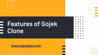 Features of GOJEK Clone