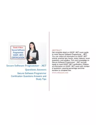 abstract get complete detail on gssp net exam