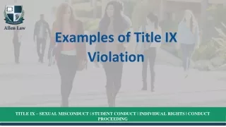 Examples of Title IX Violation