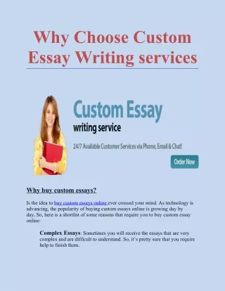 why choose custom essay writing services