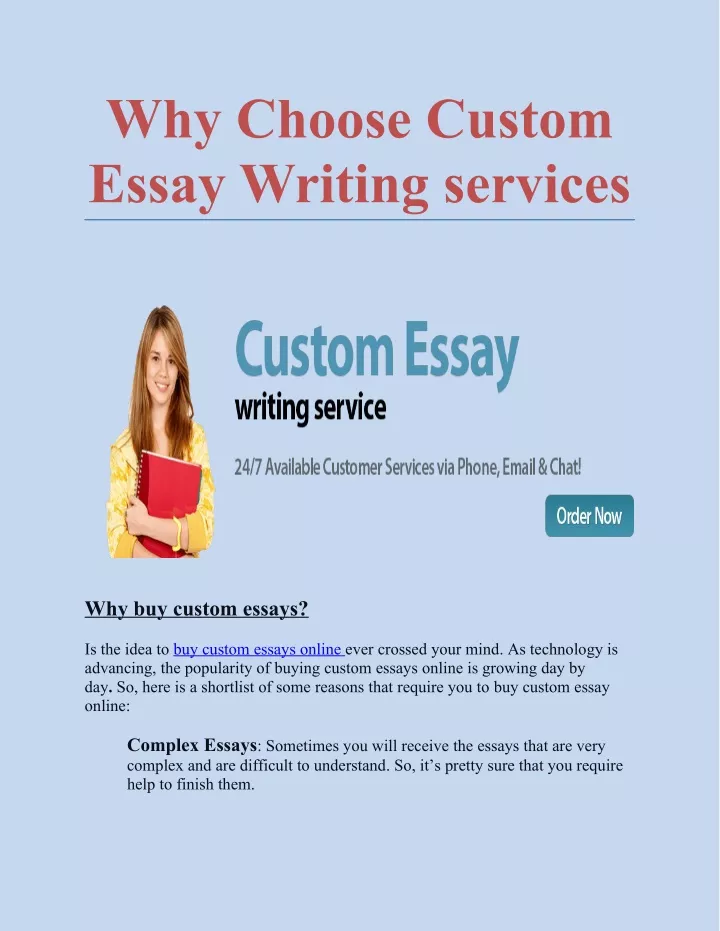 why choose custom essay writing services