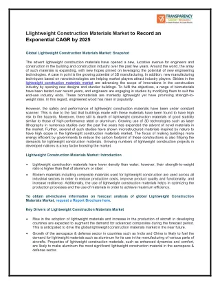 llightweight construction materials market