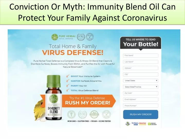 conviction or myth immunity blend oil can protect