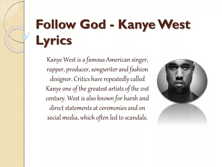 follow god kanye west lyrics
