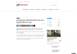 Get-Bitcoins $500,000,000 Their Own Benefit (Bitcoin.org)