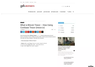 What is Bitcoin Trezor – How Using Coinbase Trezor (trezor.io)