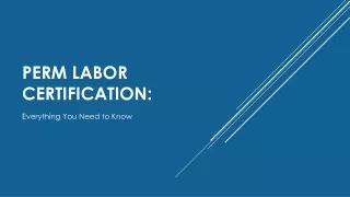 Perm labor certification eligibility