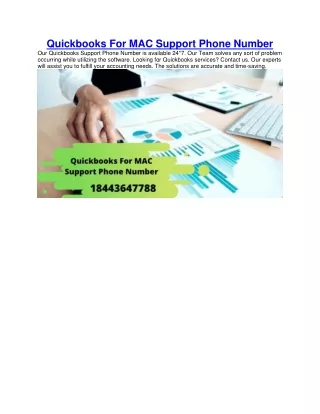 quickbooks for mac support phone number
