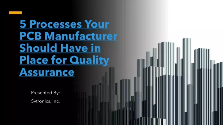 5 processes your pcb manufacturer should have in place for quality assurance