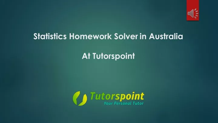 statistics homework solver in australia at tutorspoint