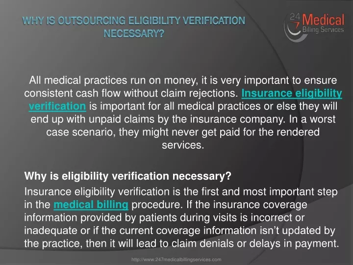 why is outsourcing eligibility verification necessary