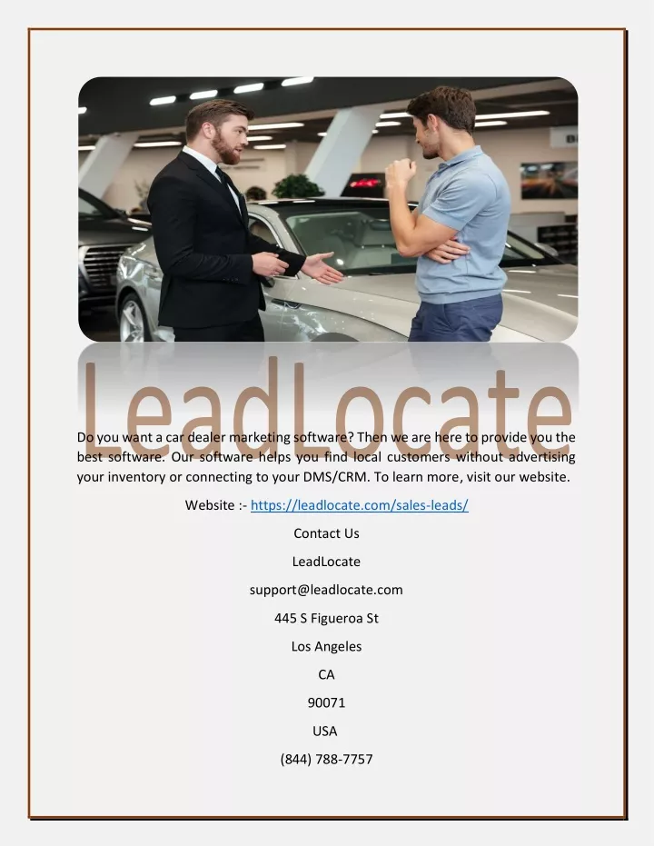 do you want a car dealer marketing software then
