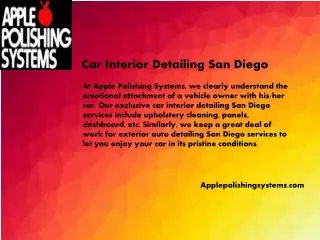Applepolishingsystems.com - Car Interior Detailing San Diego