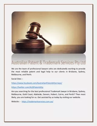 patent lawyer brisbane_trademarkservices.com.au