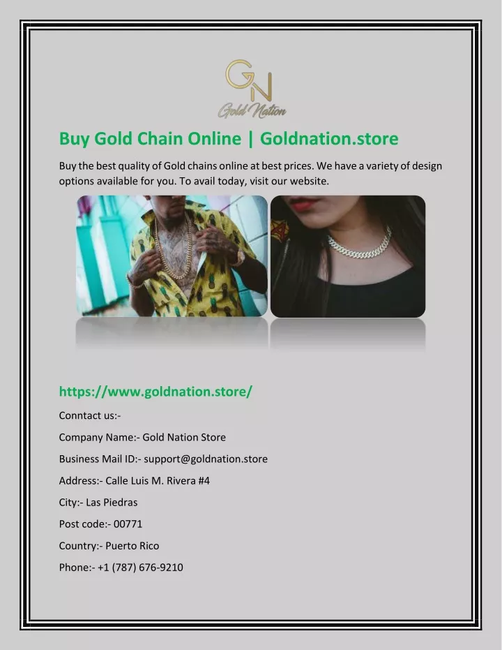 buy gold chain online goldnation store