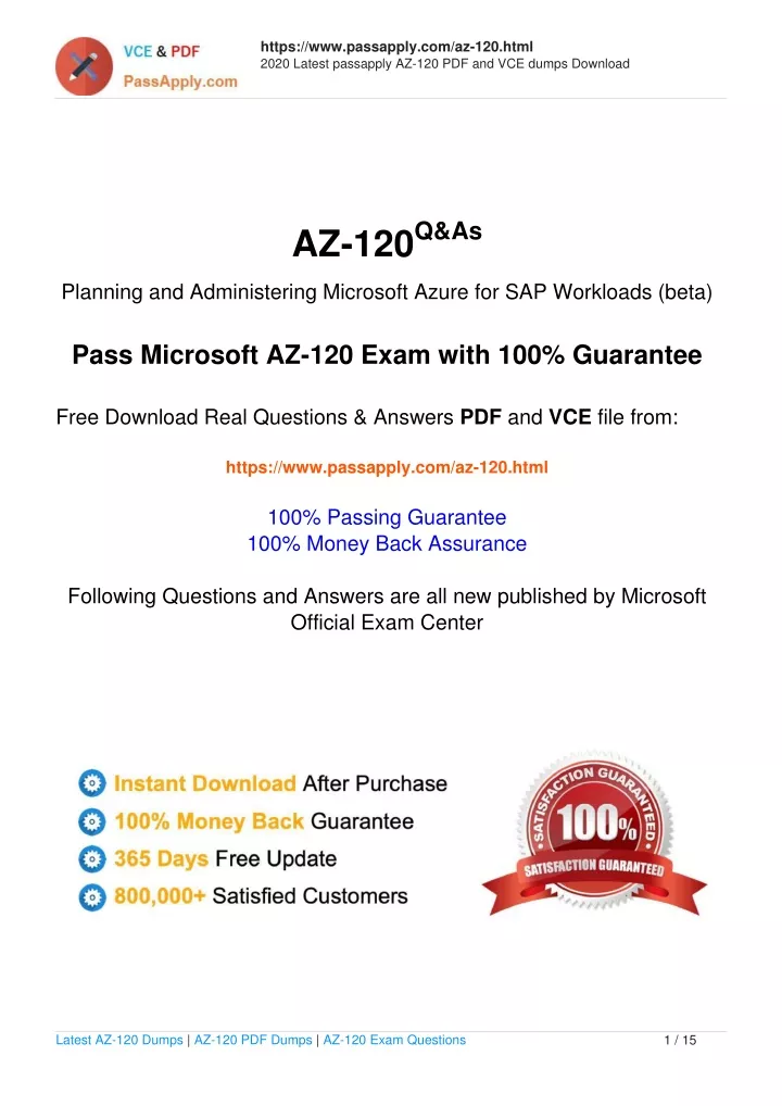 https www passapply com az 120 html 2020 latest