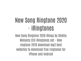 New Song Ringtone 2020 - iRingtones