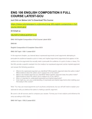 eng 106 english composition ii full course latest