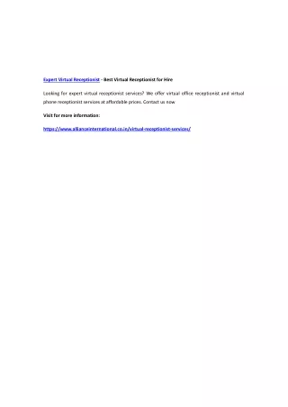 expert virtual receptionist best virtual