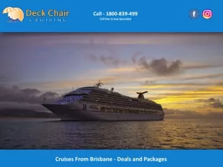 Cruises From Brisbane - Deals and Packages