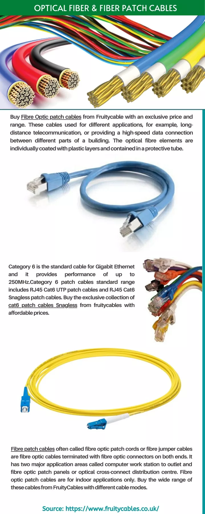 optical fiber fiber patch cables