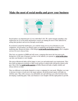 Make the most of social media and grow your business