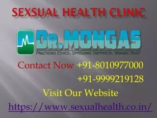 Sexual Health Clinic in Delhi :  91-8010977000