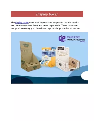 display boxes