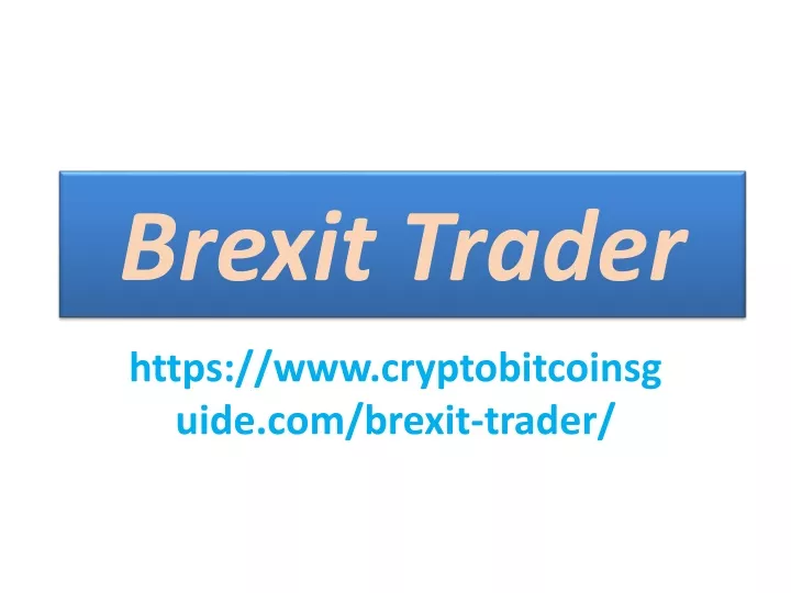 brexit trader