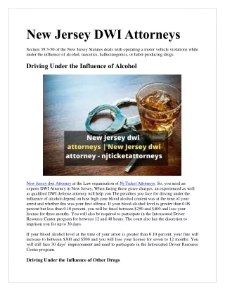 New Jersey dwi attorneys | New Jersey dwi attorney - njticketattorneys