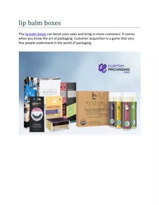 lip balm boxes