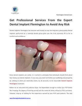 Get Professional Services From the Expert of Dental Implants to Avoid Any Risk