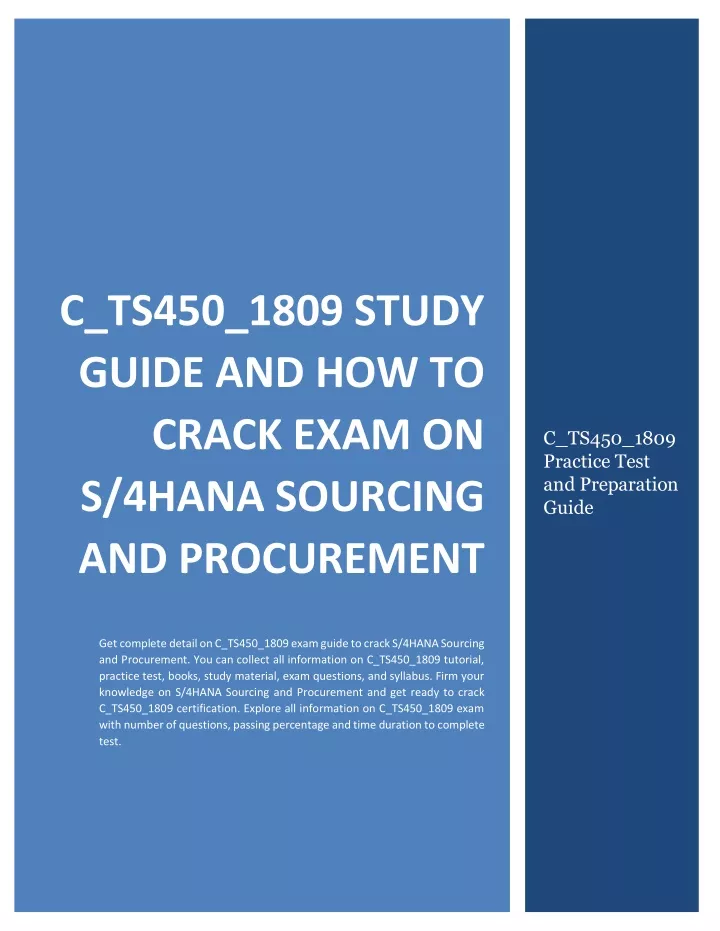 c ts450 1809 study guide and how to crack exam