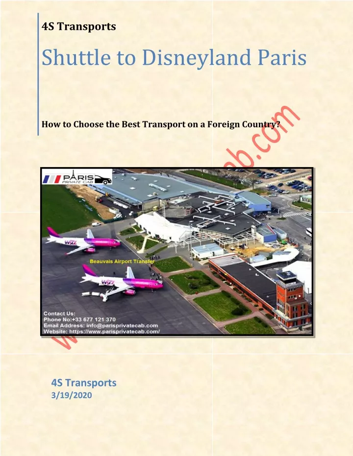 4s transports shuttle to disneyland paris