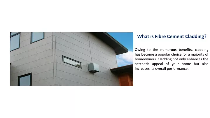 what is fibre cement cladding