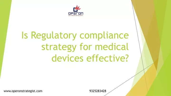 is regulatory compliance strategy for medical