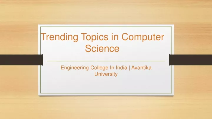 trending topics in computer science