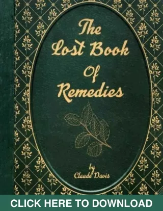 The Lost Book Of Remedies PDF, eBook by Claude Davis