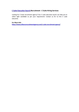 c suite executive search recruitment c suite