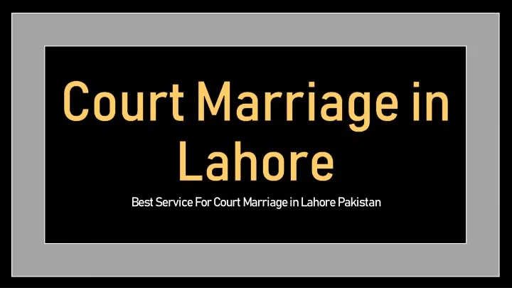 court marriage in lahore
