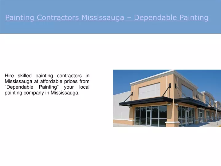 painting contractors mississauga dependable