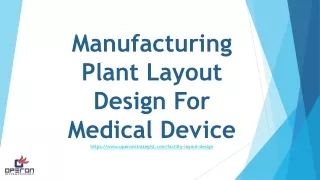 Manufacturing Plant Layout Design – Facility Layout Design
