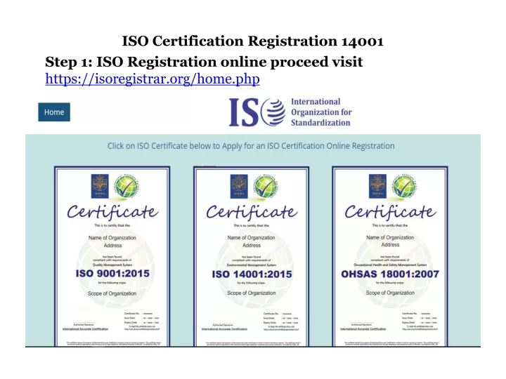 iso certification registration 14001