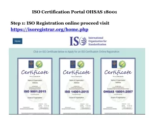 OHSAS 18001: 2007 CERTIFICATION