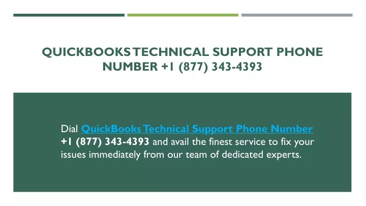 quickbooks technical support phone number 1 877 343 4393