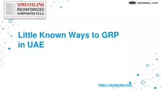 Little Known Ways to GRP in UAE