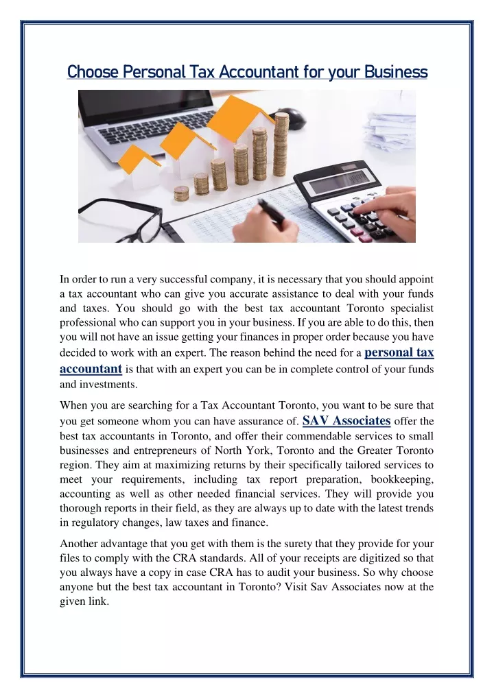 choose personal tax accountant for your business